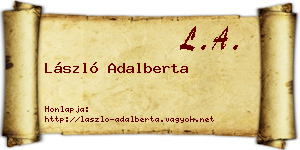 László Adalberta névjegykártya